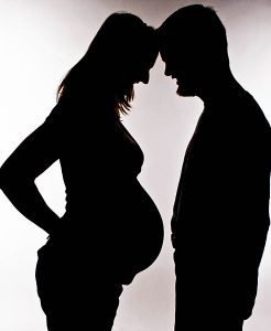 silhouette of a couple