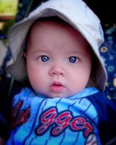 blue-eyed baby