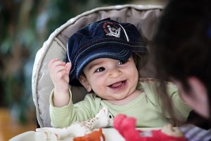 baby in high chair 