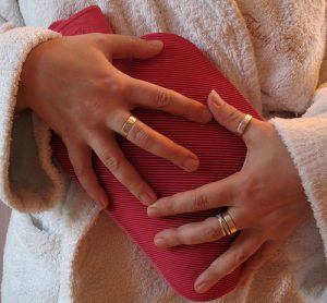 woman with menstrual cramps